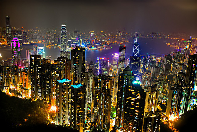 Vista de Hong Kong desde el Puerto Victoria